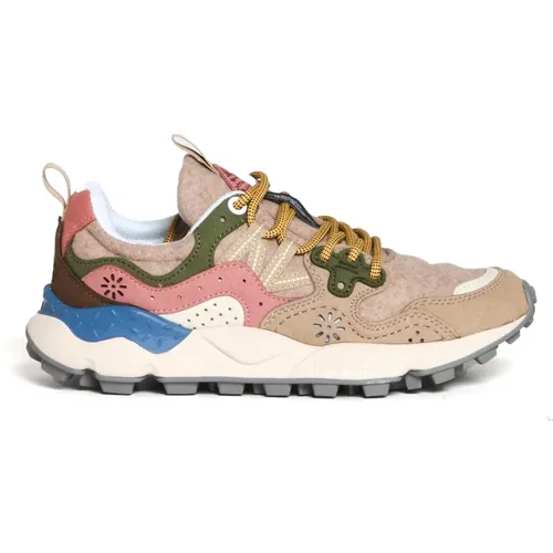 Beige Sneakers für Frauen , Damen, Größe: 36 EU - Flower Mountain - Modalova