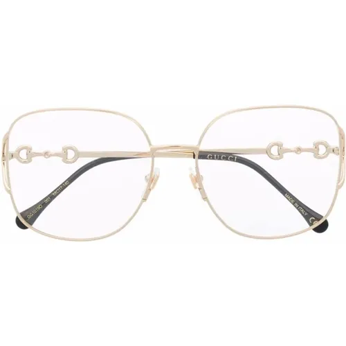 Goldene Optische Brille mit Zubehör - Gucci - Modalova