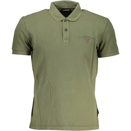 Grünes Polo Shirt Kurzarm Herren , Herren, Größe: XL - Napapijri - Modalova