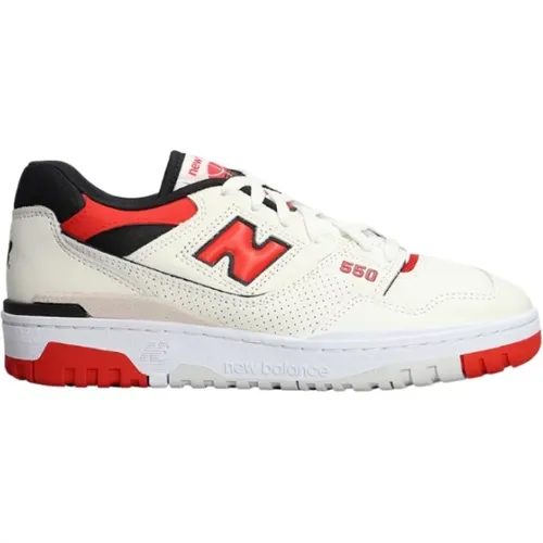 Rote Flache Sneakers 550 Inspiriert von Basketballmodellen der 80er und 90er Jahre , Herren, Größe: 39 1/2 EU - New Balance - Modalova