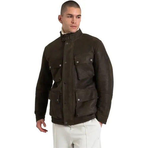 Lederjacke mit Schafsleder und Rindsleder - Belstaff - Modalova