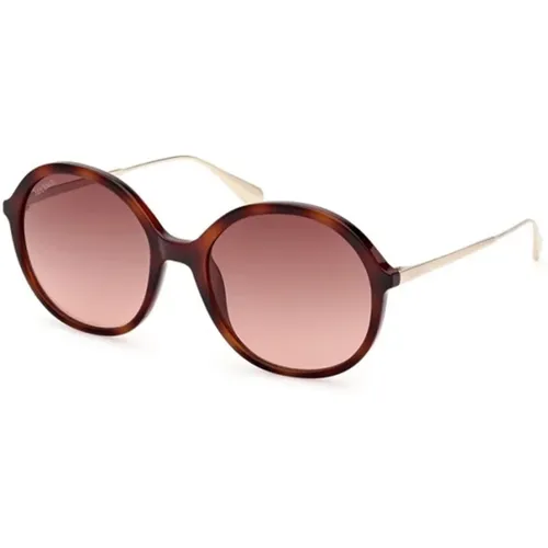 Gradient Sonnenbrille Dark Havana Gestell , unisex, Größe: 56 MM - Max & Co - Modalova