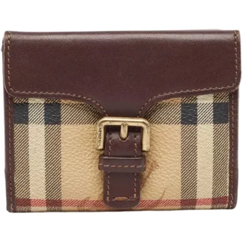 Pre-owned Coated canvas wallets , female, Sizes: ONE SIZE - Burberry Vintage - Modalova