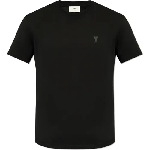 T-Shirt mit Logo , Herren, Größe: XL - Ami Paris - Modalova