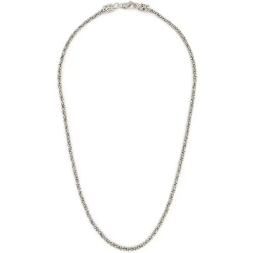 Chain Necklace in 925 Silver , male, Sizes: ONE SIZE - Emanuele Bicocchi - Modalova