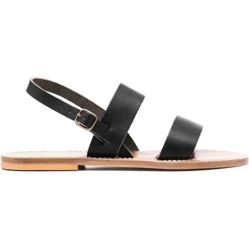 Leather Sandals with Strap Detailing , female, Sizes: 7 UK, 5 UK, 3 UK, 4 UK, 6 UK - K.jacques - Modalova