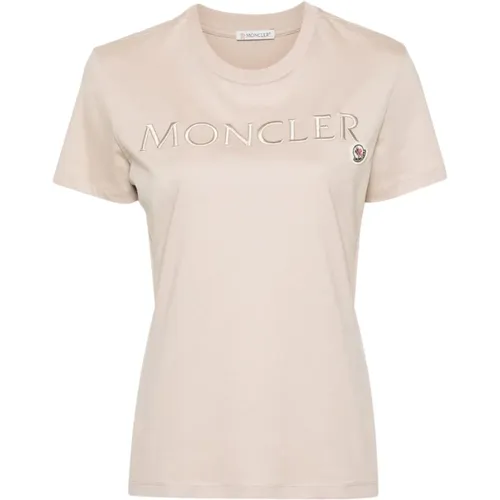 T-Shirts und Polos mit Logo , Damen, Größe: L - Moncler - Modalova