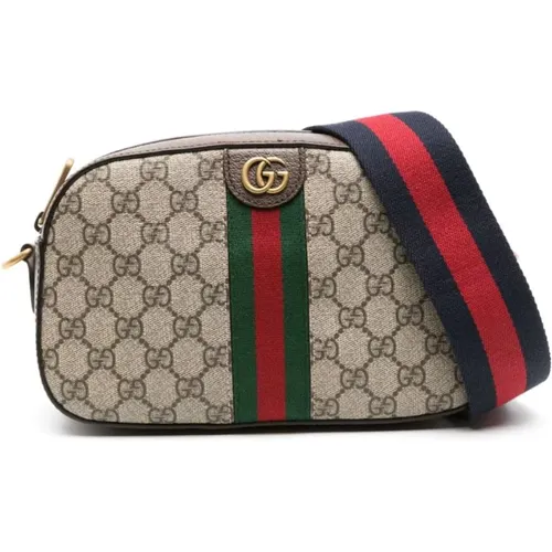 GG Supreme fabric shoulder bag , male, Sizes: ONE SIZE - Gucci - Modalova