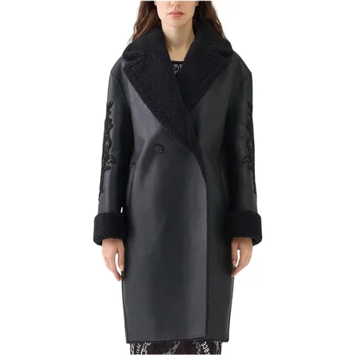 Schwarze Bestickte Jacke Doppelreihiger Stil - Ermanno Scervino - Modalova