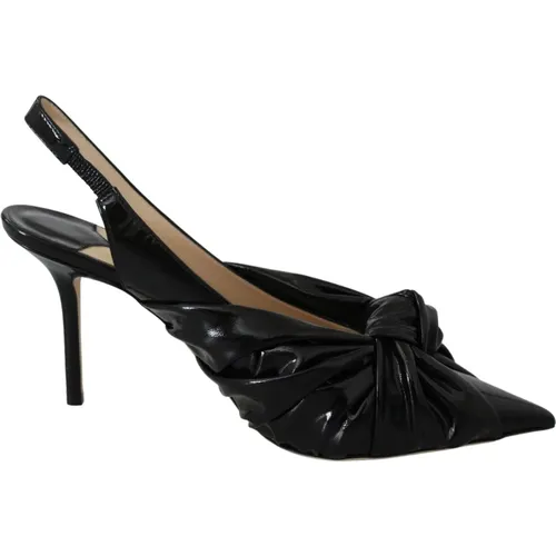 Elegante Schwarze Lederpumps mit Spitzer Zehe - Jimmy Choo - Modalova