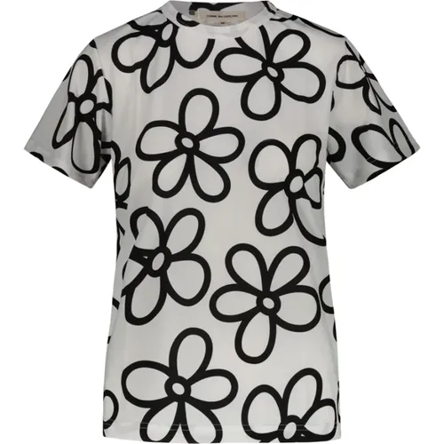 Floral Print T-Shirt , female, Sizes: L - Comme des Garçons - Modalova