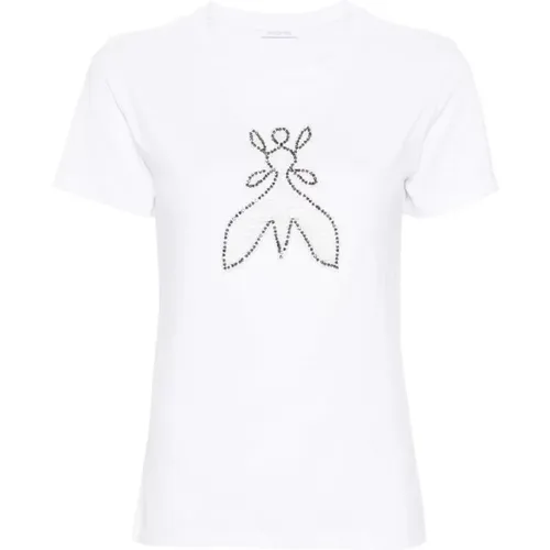 Besticktes Fly T-Shirt,Besticktes T-Shirt mit `Fly` Design - PATRIZIA PEPE - Modalova