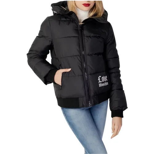 Gotischer Stil Gesteppte Kapuzenjacke , Damen, Größe: 2XS - Moschino - Modalova