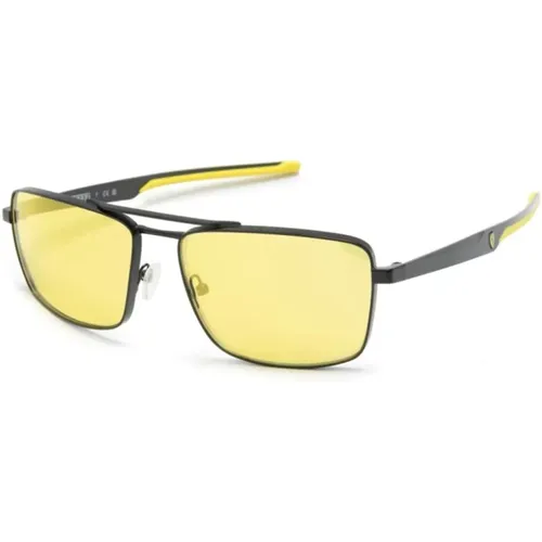 Schwarze Sonnenbrille mit Zubehör - Ferrari - Modalova