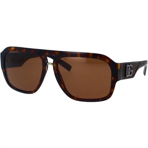 Dark Tortoise Sunglasses Dg4403 , female, Sizes: 58 MM - Dolce & Gabbana - Modalova