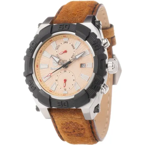 Braune Lederuhr mit Quarzmechanismus - Timberland - Modalova