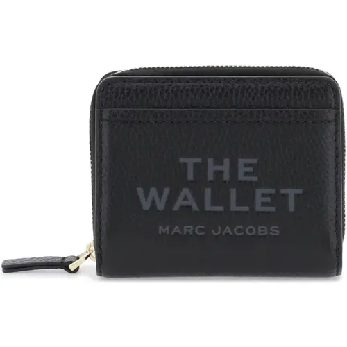 The leather mini compact wallet , female, Sizes: ONE SIZE - Marc Jacobs - Modalova