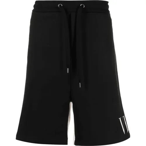 Two-tone High Waisted Cotton Shorts , male, Sizes: XS, S - Valentino - Modalova