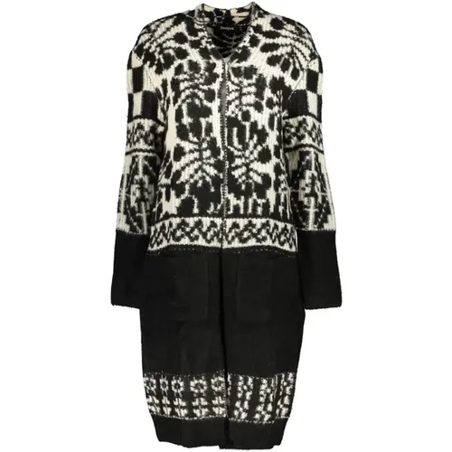 Long Sleeve Coat with Contrast Details , female, Sizes: L, M, S - Desigual - Modalova