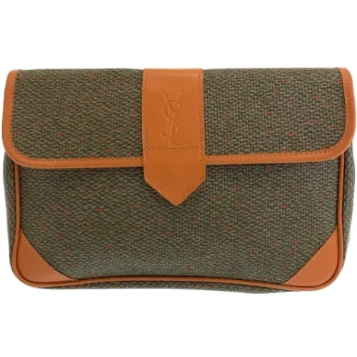 Pre-owned Canvas clutches , male, Sizes: ONE SIZE - Yves Saint Laurent Vintage - Modalova