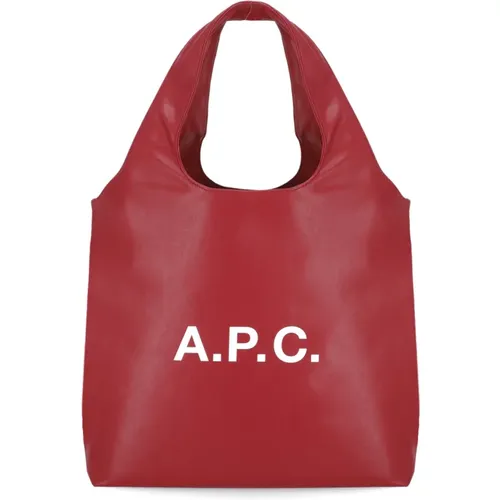 Bordeaux Synthetic Leather Shopping Bag , female, Sizes: ONE SIZE - A.p.c. - Modalova