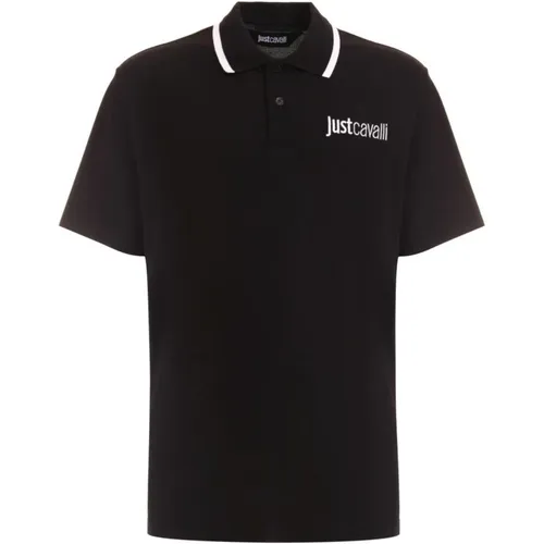 Schwarze T-Shirts und Polos , Herren, Größe: L - Just Cavalli - Modalova