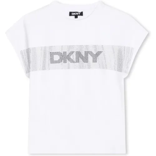 Weißes Tee,Schwarzes Tee Shirt 09B Stil - DKNY - Modalova