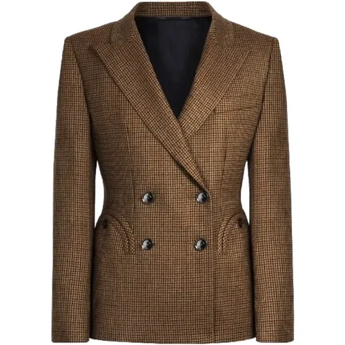 Dark Charm Double-Breasted Wool Blazer , female, Sizes: XS - Blazé Milano - Modalova