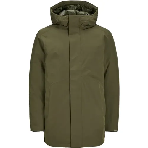 Winter Parka Jacke mit Kapuze , Herren, Größe: M - jack & jones - Modalova