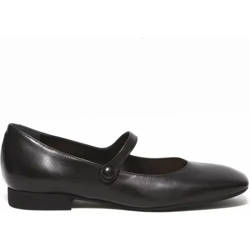 Schwarze Loafer Schuhe mit Riemen , Damen, Größe: 37 EU - Guglielmo Rotta - Modalova