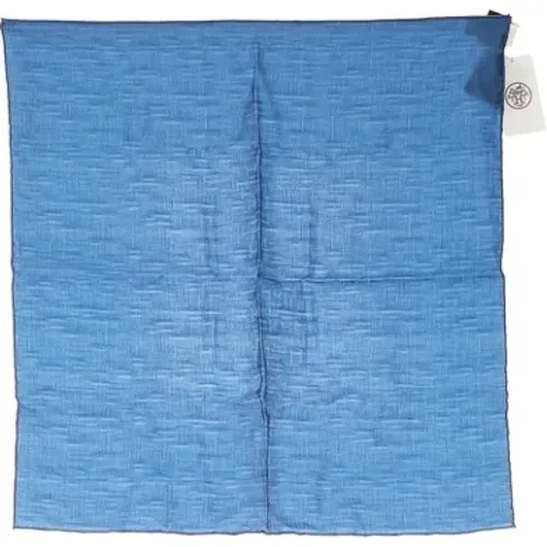 Gebrauchter blauer Seiden-Hermès-Schal , Damen, Größe: ONE Size - Hermès Vintage - Modalova