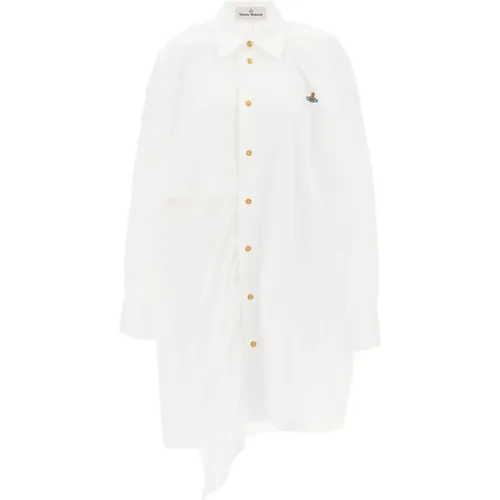 Asymmetrisches Hemdkleid mit Ausschnitten , Damen, Größe: S - Vivienne Westwood - Modalova