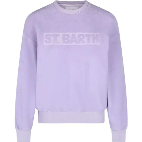 Lilac Cotton Stardust Women's Sweatshirt , female, Sizes: M, S - MC2 Saint Barth - Modalova