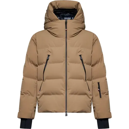 Quilted Down Jacket with Hood , male, Sizes: M, XL, L - Moncler - Modalova