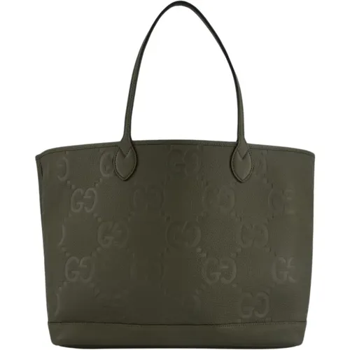 Debossed Logo Leather Tote Bag , female, Sizes: ONE SIZE - Gucci - Modalova