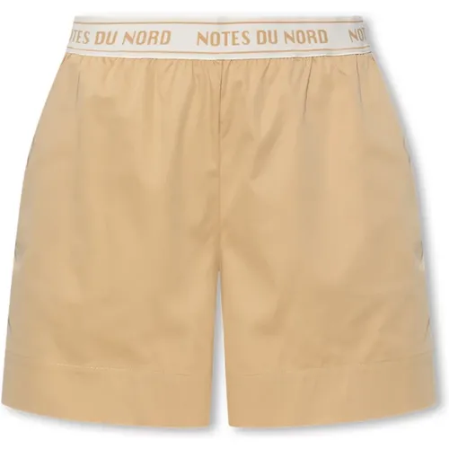 Kira Shorts mit Logo , Damen, Größe: S - Notes Du Nord - Modalova