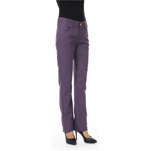 Violette Baumwoll-Jeanshose mit Taschen , Damen, Größe: W28 - Byblos - Modalova