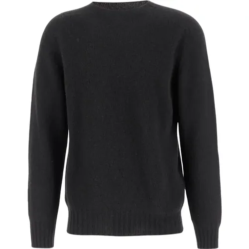 Schwarzer Woll-Crew-Neck-Pullover - Howlin' - Modalova