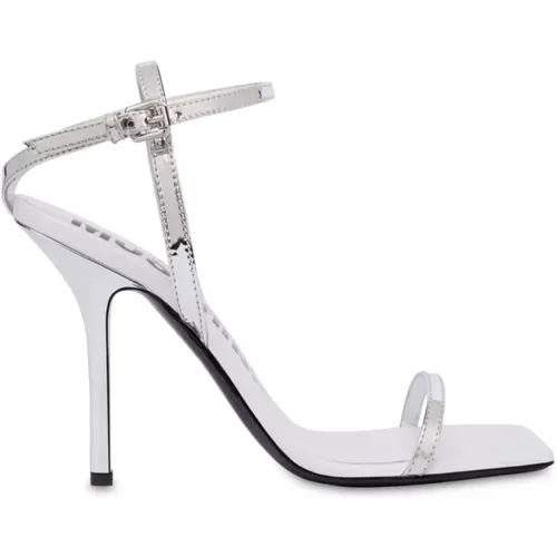 Silber Metallic Stiletto Sandalen - Moschino - Modalova