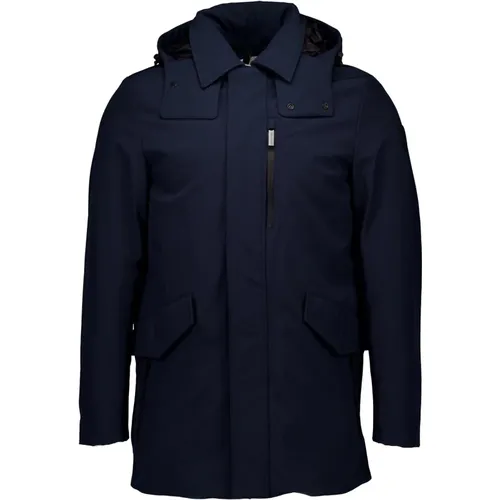 Barrow Mac Windjacks Navy , male, Sizes: S, XL, M, L - Woolrich - Modalova