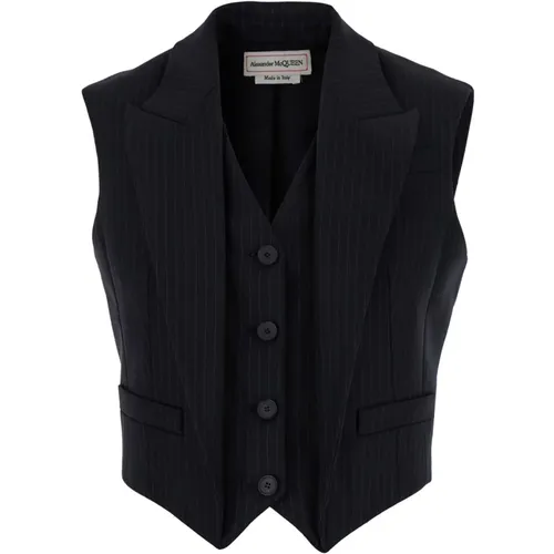 Pinstripe Waistcoat Jackets , female, Sizes: S - alexander mcqueen - Modalova