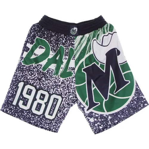 NBA Jumbotron Sublimated Mesh Shorts , male, Sizes: L, XL - Mitchell & Ness - Modalova