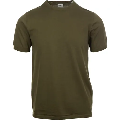 Olivgrünes Baumwoll-T-Shirt , Herren, Größe: 2XL - Aspesi - Modalova