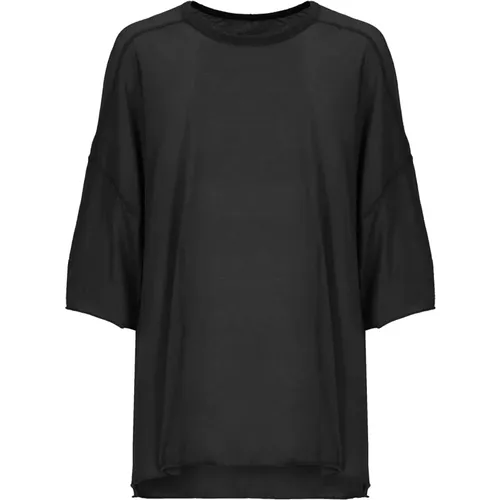 Schwarzes Baumwoll-T-Shirt und Polo,T-Shirts - Rick Owens - Modalova