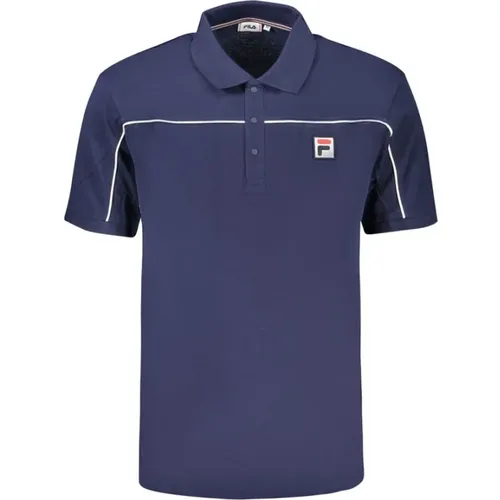 Blaues Baumwoll-Poloshirt , Herren, Größe: XL - Fila - Modalova