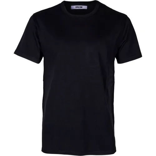 Mens Regular Fit Cotton T-shirt , male, Sizes: XL, M - Mauro Grifoni - Modalova