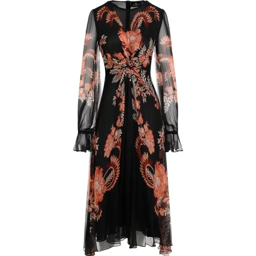 Schwarzes Seidenkleid Aw24 Etro - ETRO - Modalova