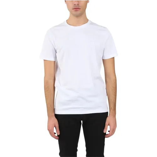 Jersey T-shirt with embroidered chest , male, Sizes: M, S, XL, L, 2XL - Dondup - Modalova