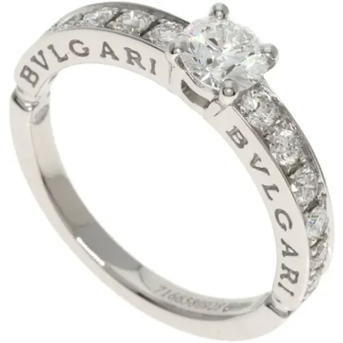 Pre-owned Platinum rings , female, Sizes: ONE SIZE - Bvlgari Vintage - Modalova