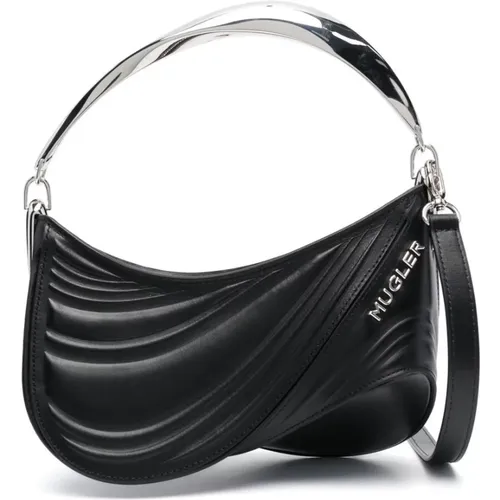 Spiral Curve Embossed Tote Bag , female, Sizes: ONE SIZE - Mugler - Modalova